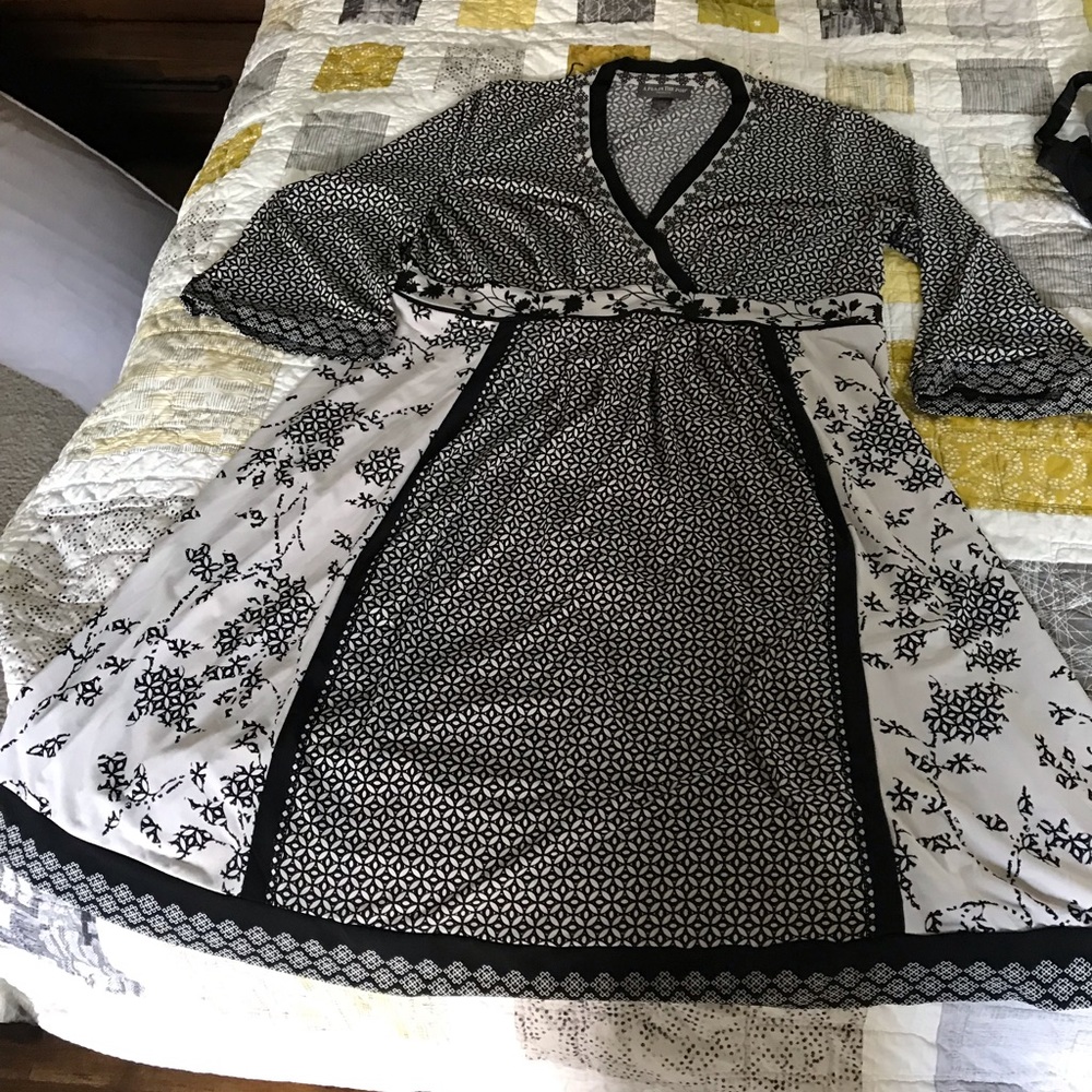 Faux wrap maternity dress